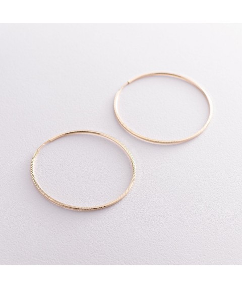 Earrings - rings in yellow gold (5.4 cm) s07190 Onyx