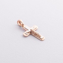 Крестик с распятием (красное, белое золото) п03998 Онікс