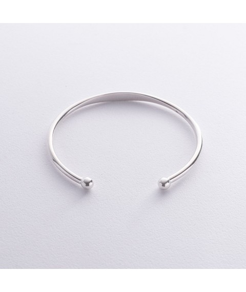 Silver hard bracelet for engraving 141689 Onix 18