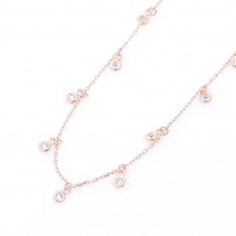 Gold necklace with cubic zirconia col01243 Onix 45