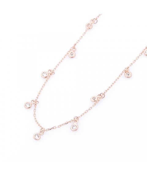 Gold necklace with cubic zirconia col01243 Onix 45