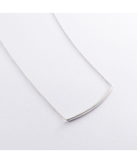 Necklace "Minimalism" in silver 181048 Onix 45