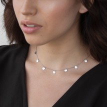 Gold necklace with circles kol01441 Onyx 45