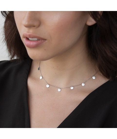 Gold necklace with circles kol01441 Onyx 45
