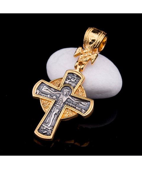 Orthodox cross "Crucifixion. Nativity of Christ" 131769 Onyx
