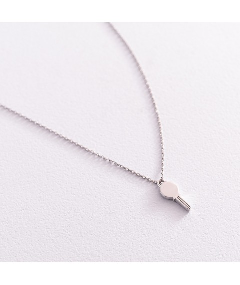 Necklace "Key" in white gold count02120 Onix 46