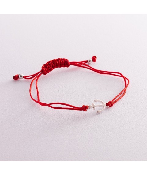 Bracelet with red thread "Anchor" 141092 Onix 18.5