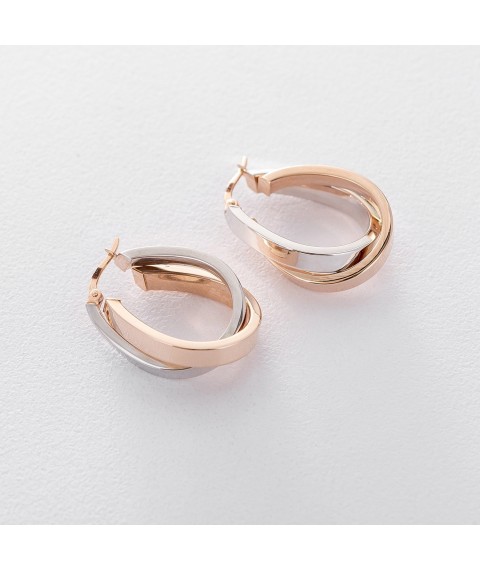 Gold hoop earrings without stones s02393 Onyx