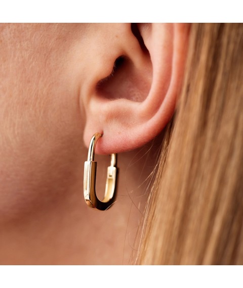 Earrings "Camilla" in yellow gold s08887 Onyx