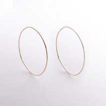 Earrings - rings in yellow gold (6.5 cm) s08533 Onyx