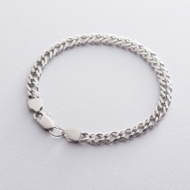 Мужской серебряный браслет (Рембо 1.2 см) ро203211 Онікс 19