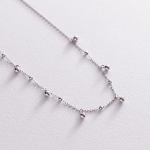 Necklace "Balls" in white gold kol01946 Onix 43