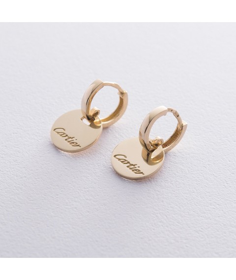 Earrings in yellow gold s06358 Onyx