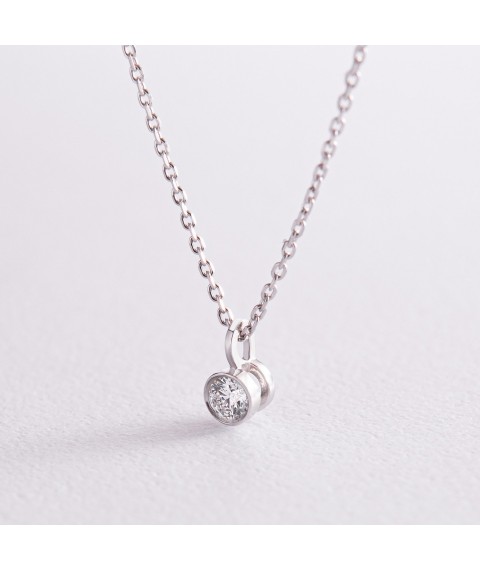 Necklace in white gold with diamond 718891121 Onyx 40