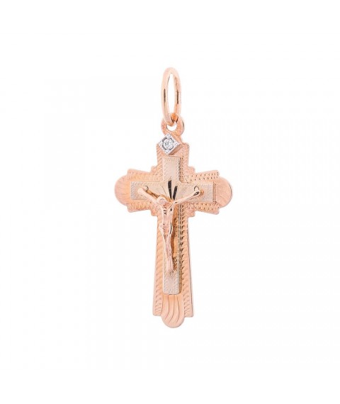 Orthodox cross with cubic zirconia p02289 Onyx
