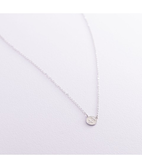 Silver necklace "Zodiac sign Sagittarius" 181052 sagittarius Onix 42