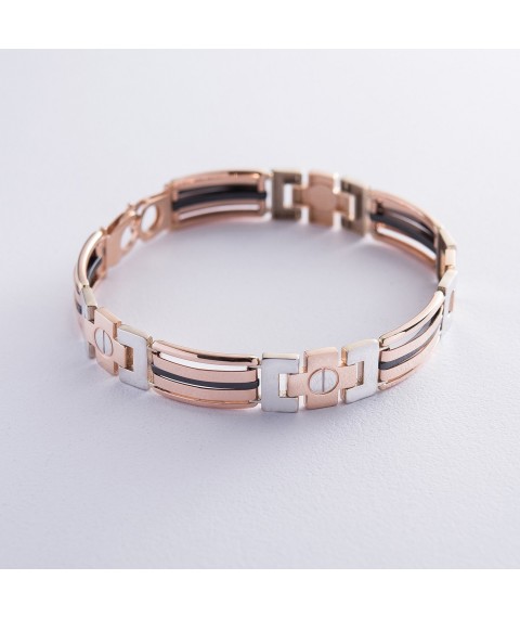 Men's gold bracelet b04229 Onyx 20