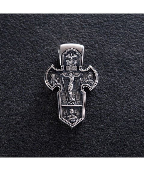 Хрестик зі срібла (чорніння) 13353 Онікс