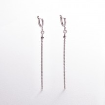 Earrings "Playfulness" in white gold (cubic zirconia) s06879 Onyx
