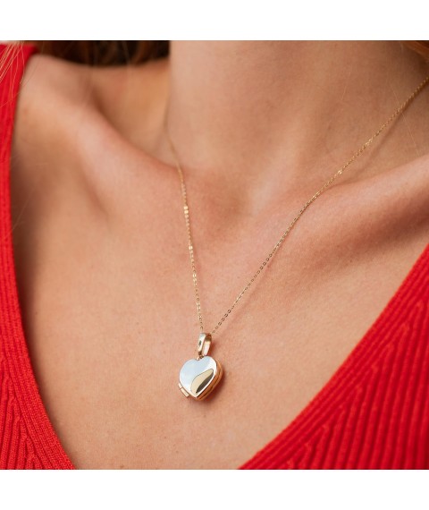 Gold pendant for photography "Heart" p02848 Onyx