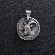 Silver pendant "Zodiac sign Aries" 133221aries Onyx