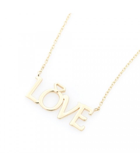 Gold necklace "Love" count01214 Onix 45