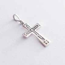 Silver Orthodox cross 132998 Onyx
