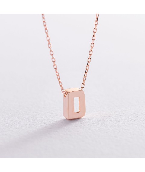 Gold necklace with the letter "D" coll01256D Onyx 40