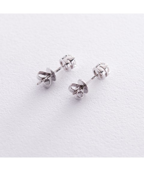 Gold stud earrings (diamond) s172ar Onyx