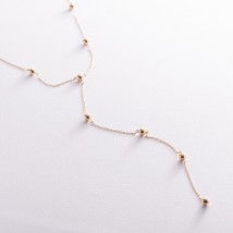 Necklace "Balls" in yellow gold kol02064 Onix 42