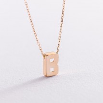Gold pendant with the letter kol01164v Onyx 45