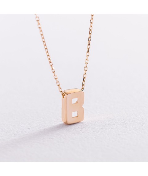 Gold pendant with the letter kol01164v Onyx 45