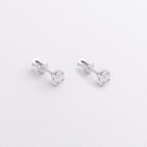Серьги - пусеты с бриллиантами (белое золото) 342791121 Онікс