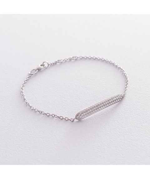 Silver bracelet with cubic zirconia 141536 Onix 19