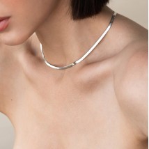 Silver necklace "Naomi" 15145 Onyx 39