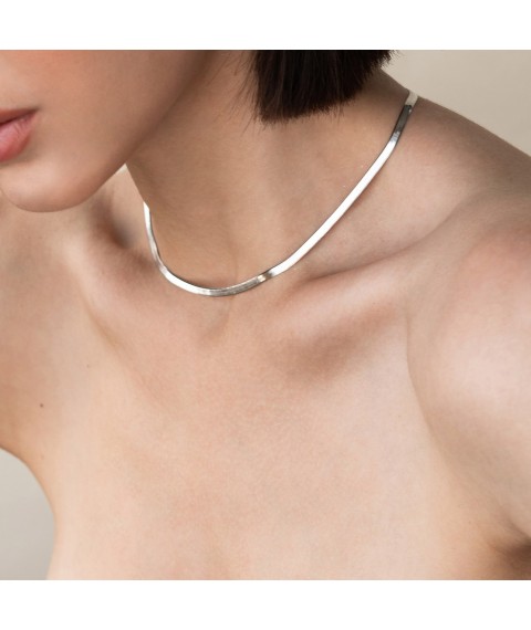 Silver necklace "Naomi" 15145 Onyx 39