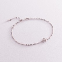 Серебряный браслет "Самолет" с фианитами 3184307401 Онікс 22
