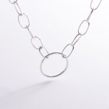 Necklace "Cycle" in silver 181047 Onyx