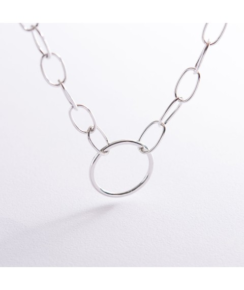 Necklace "Cycle" in silver 181047 Onyx