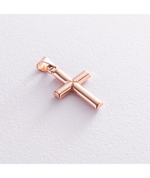 Cross in red gold p03410 Onyx
