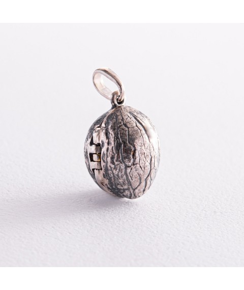 Серебряная подвеска "Купидон в орешке" ручной работы 133142 Онікс