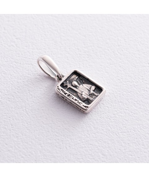 Silver amulet with blackening 132885 Onyx
