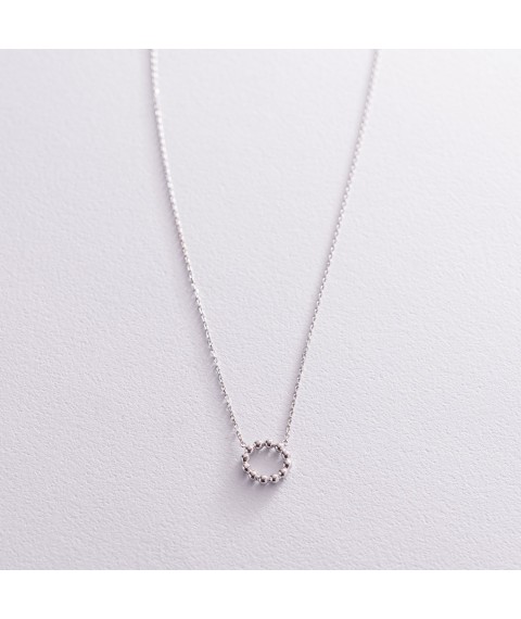 Necklace "Harmony" in white gold coll01689 Onix 45