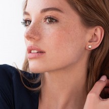 Gold stud earrings s05747 Onyx