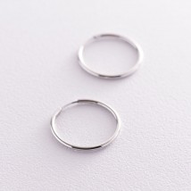 Серьги - кольца в серебре (2.0 см) 122339 Онікс