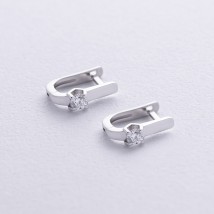Gold earrings with diamonds 312171121 Onyx