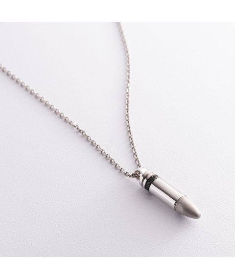 Men's silver necklace "Bullet" Zancan EXC453 50
