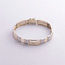 Men's gold bracelet b05423 Onyx 20