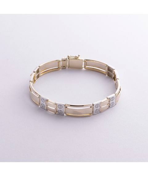Men's gold bracelet b05423 Onyx 20