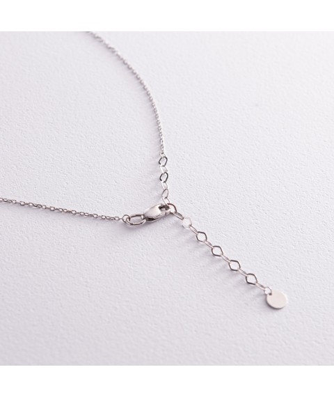 Necklace "Mace" in white gold kol02251 Onix 42